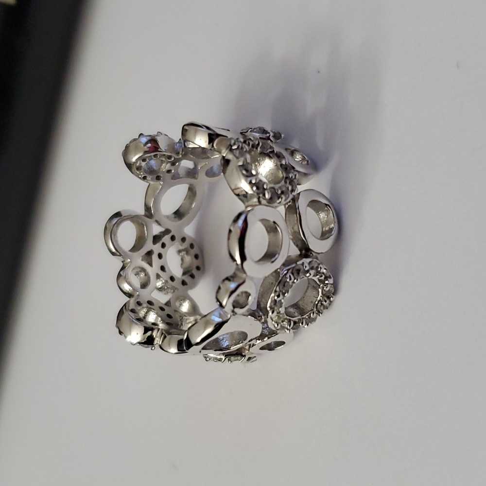 Sterling Silver 925 Circles Link Ring